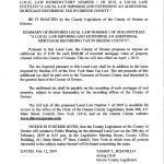 Notice of Public Hearing, LL #1 of 2019