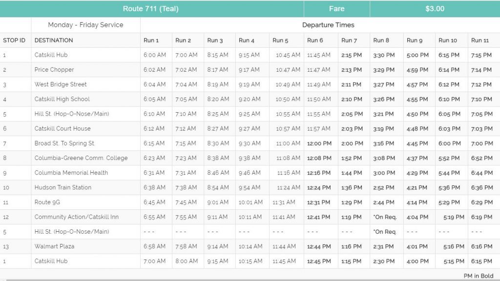 greene-county-transit-route-711-schedule